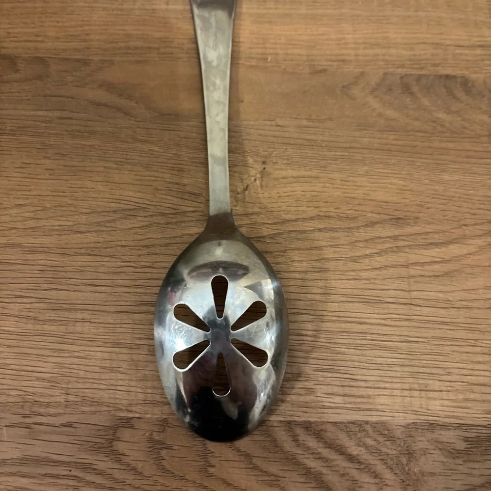 Cambridge Felicity Stainless Frosted Serving Set Fork Spoon And‎ Pierced Spoon